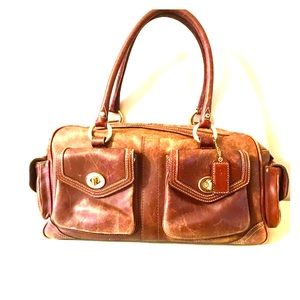 Coach zip top tote purse